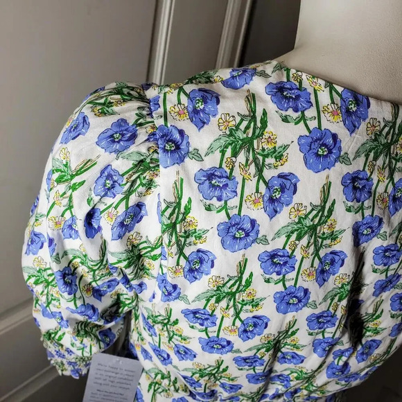 NWT Nordstrom MELLODAY Floral V-Neck Button Front Mini Dress Size Small - Picture 15 of 15